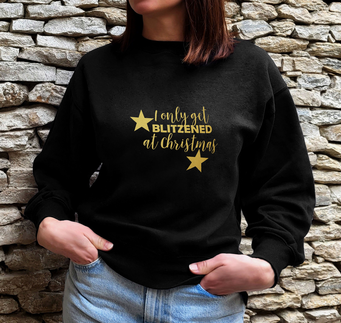 I Only Get BLITZENED at Christmas Jumper