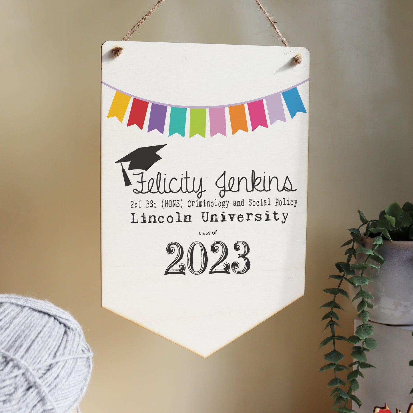 Graduation Pennant Flag