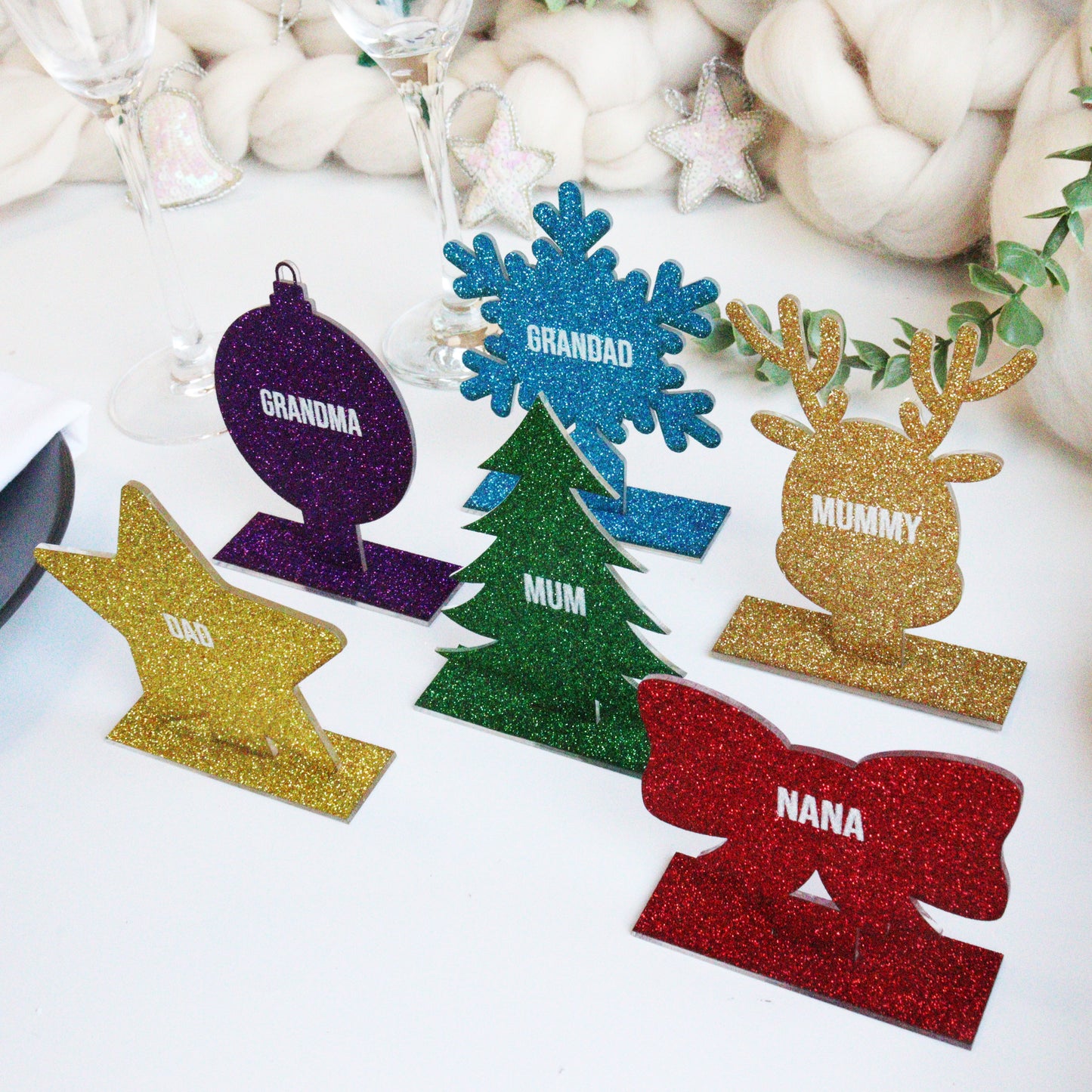 Personalised Snowflake Christmas Place Setting