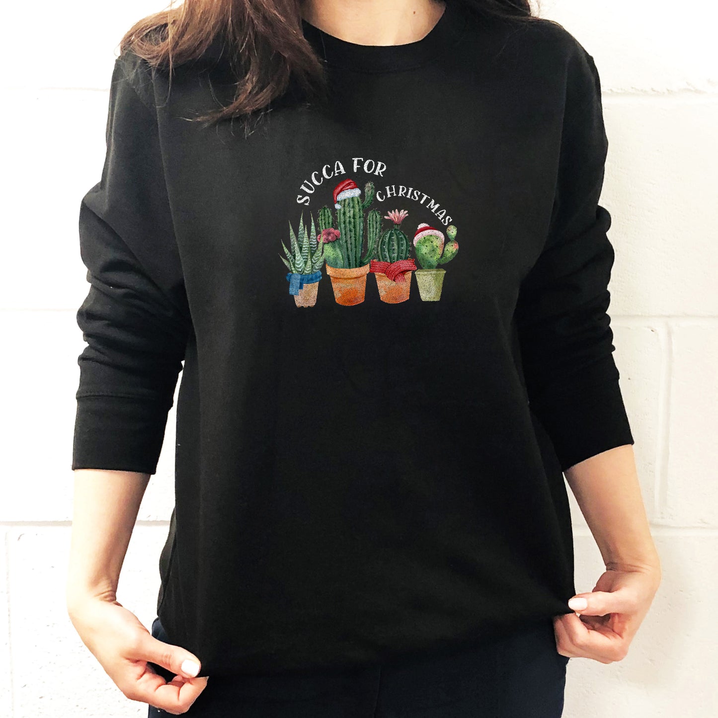 Succa For Christmas Black Sweatshirt