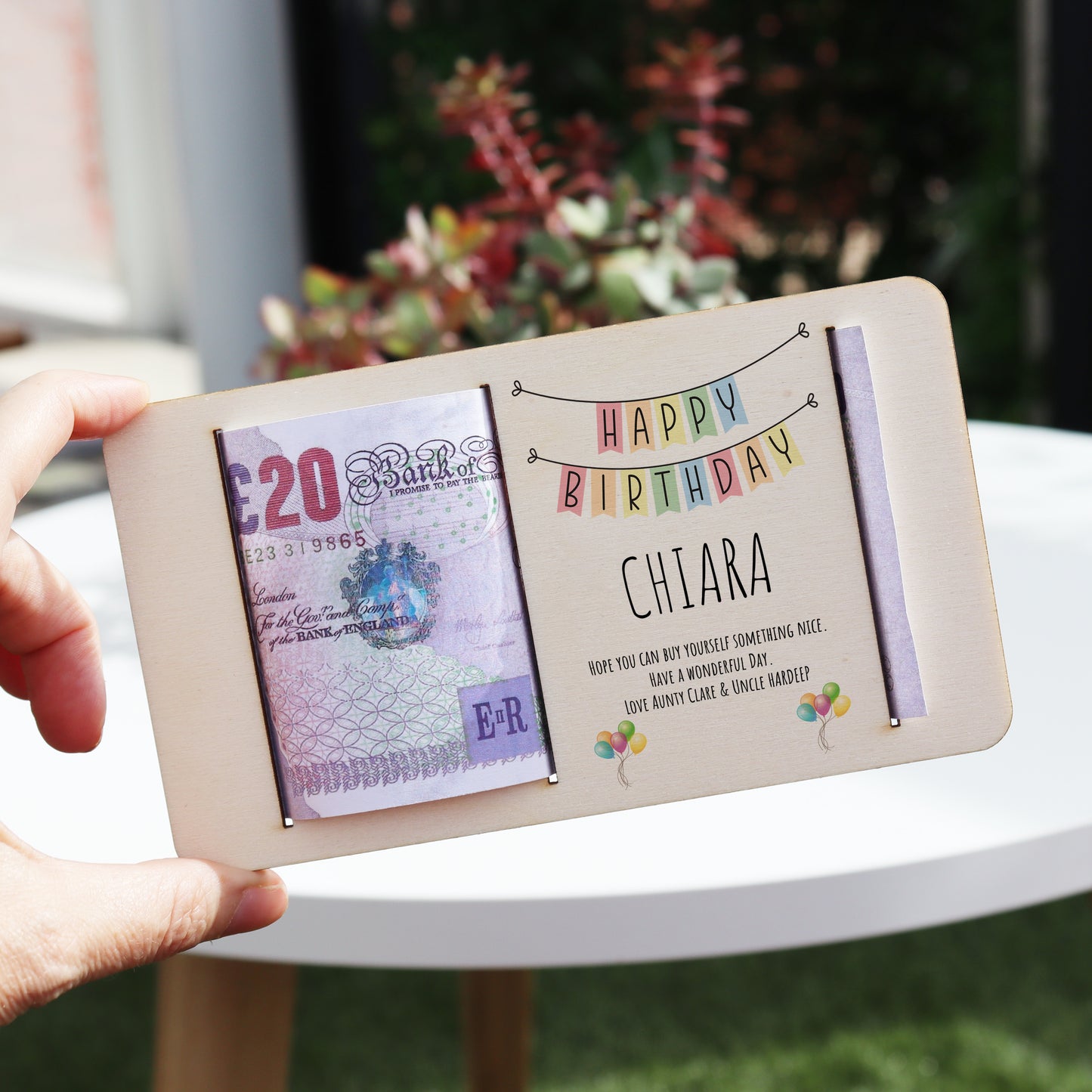 Personalised Birthday Money Gift Holder