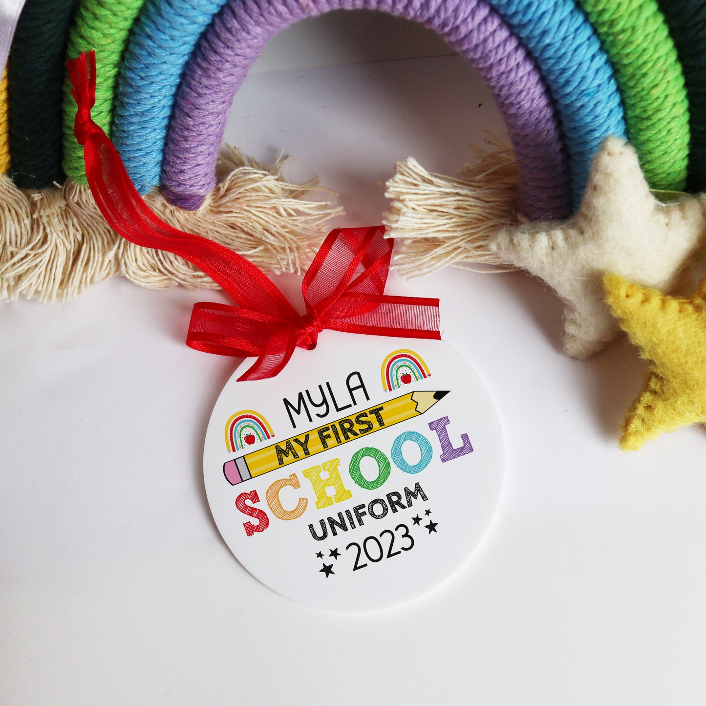 Personalised First School Uniform Hanger Tag