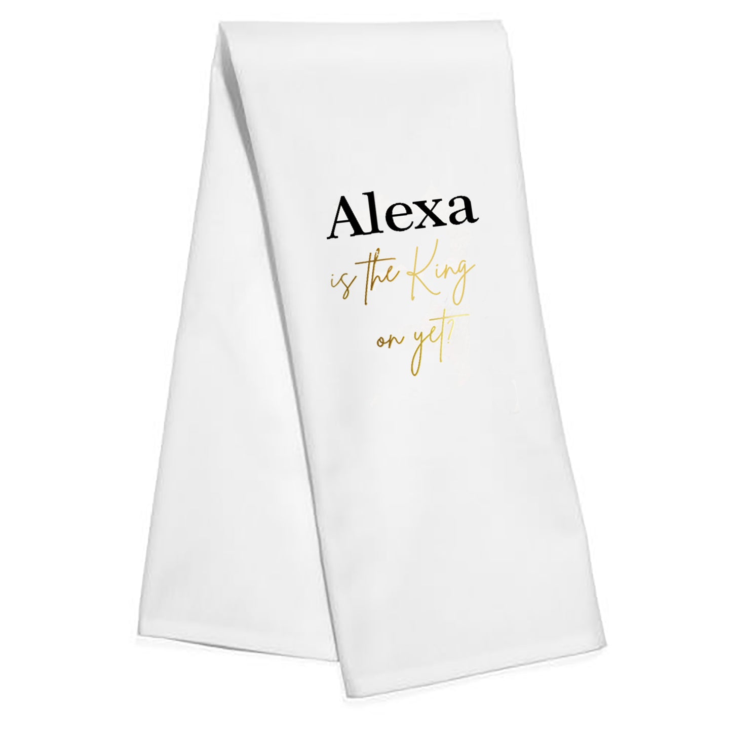 Funny Alexa Christmas Tea Towel