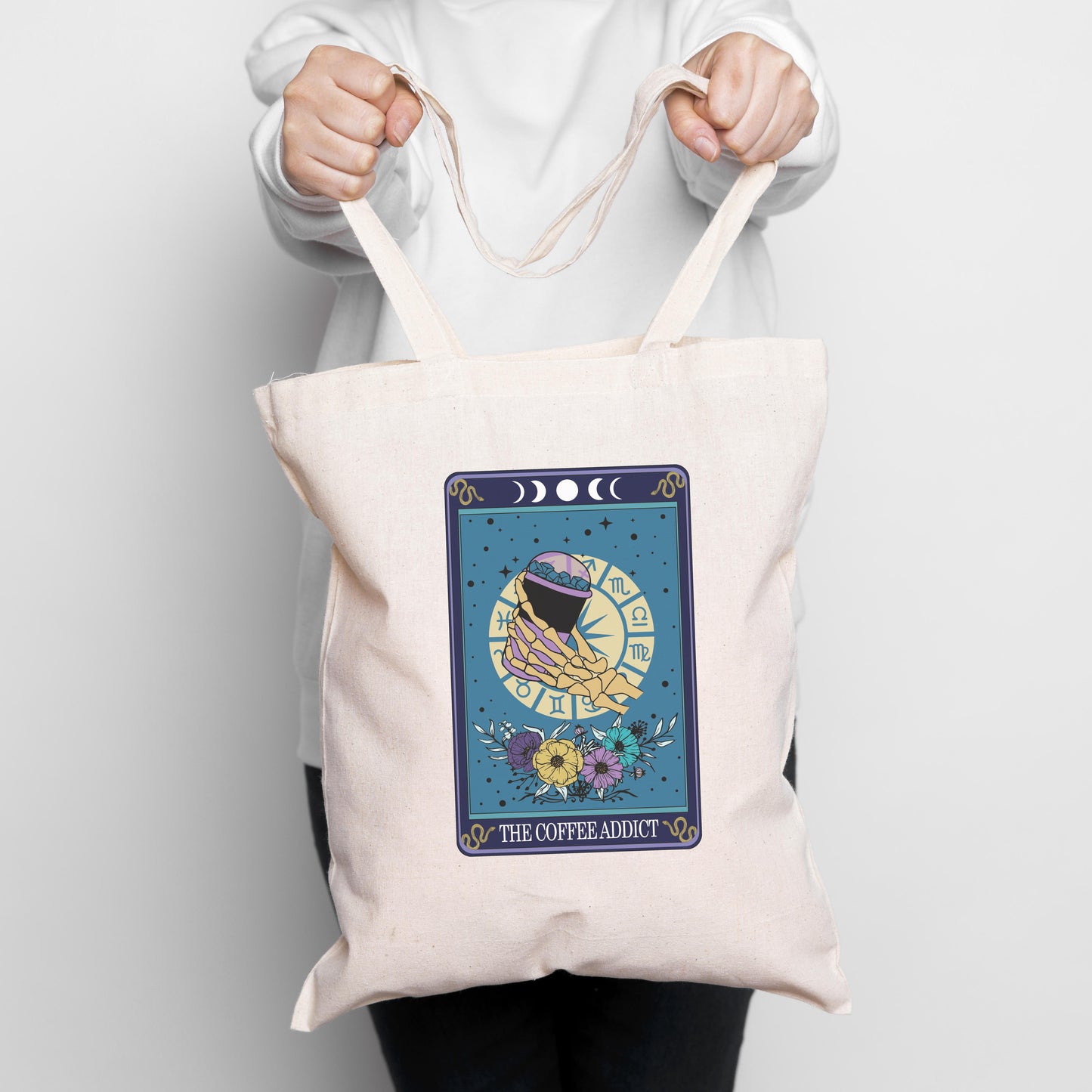 Tarot Funny Coffee Lover Tote Bag