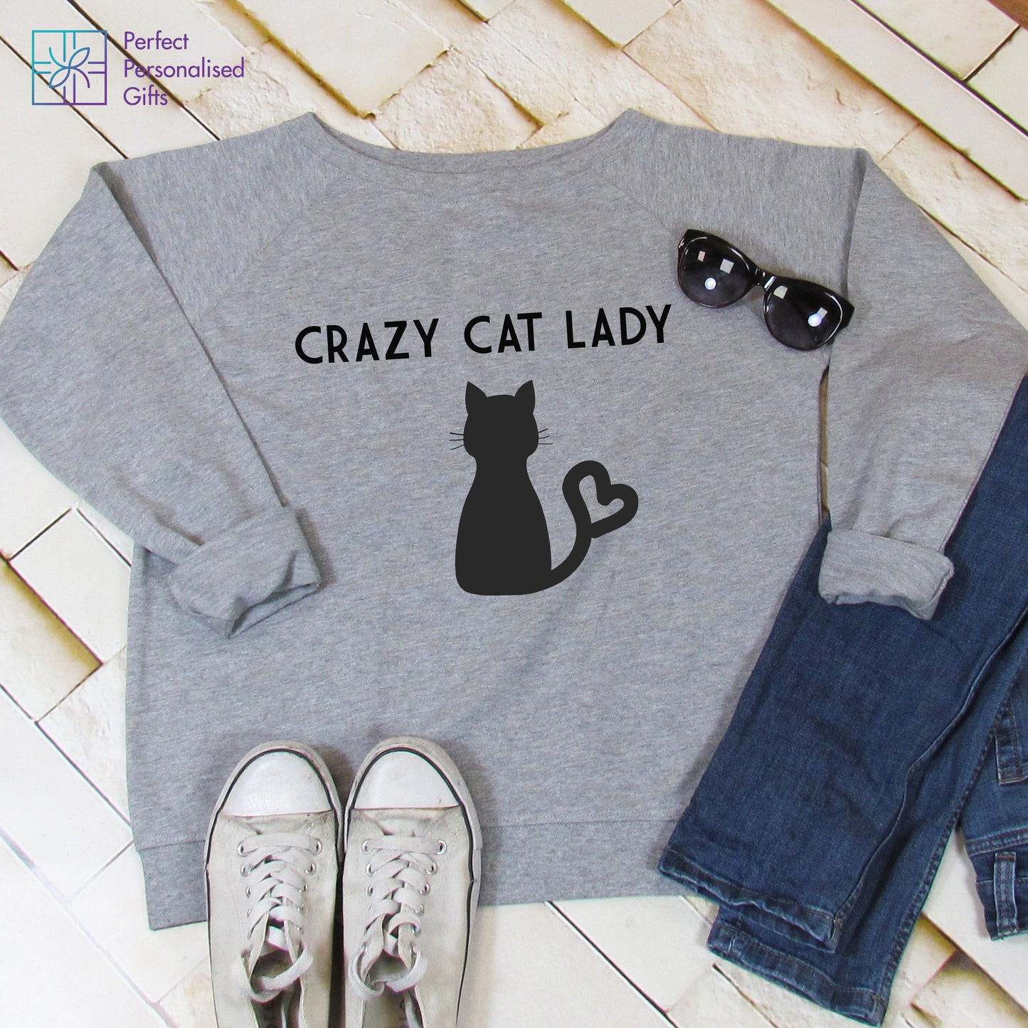 Crazy Cat Lady Slouch Fit Sweatshirt