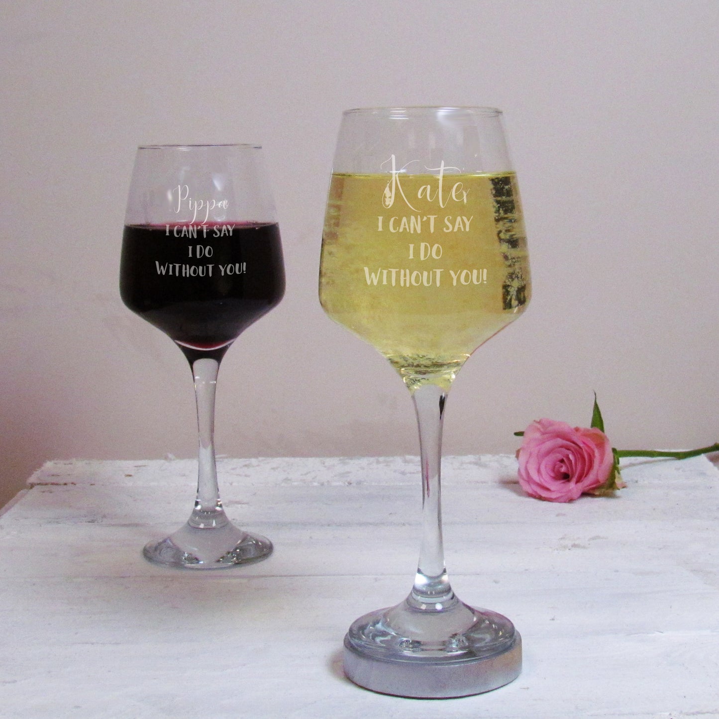 I Can't Say I Do Wedding Wine Glass