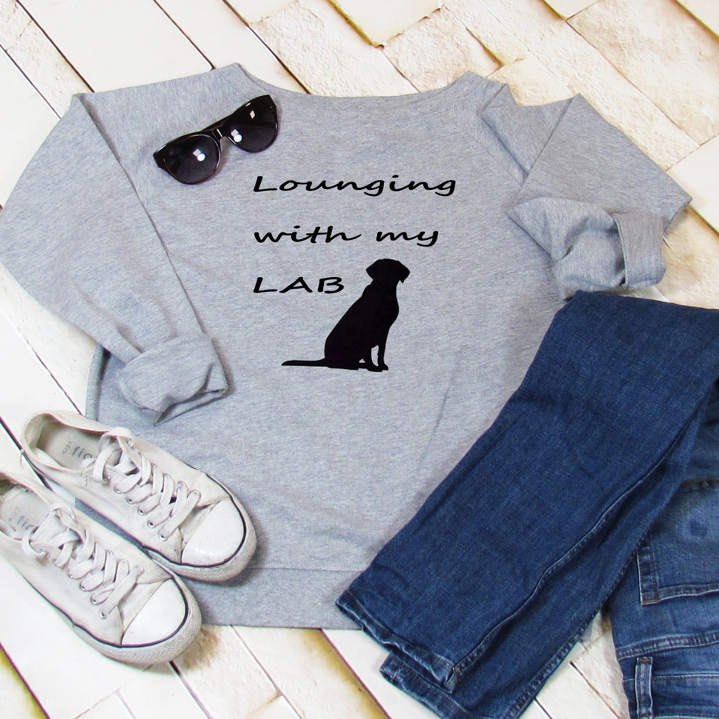 Lounging With My Lab Sweatshirt