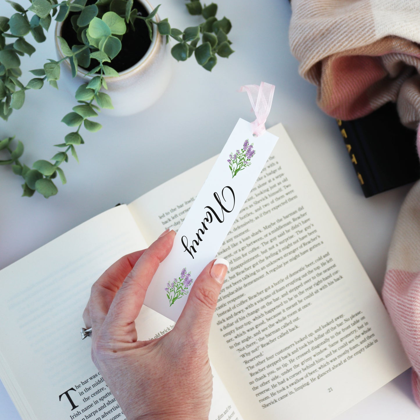 Personalised Birth Flower Bookmark