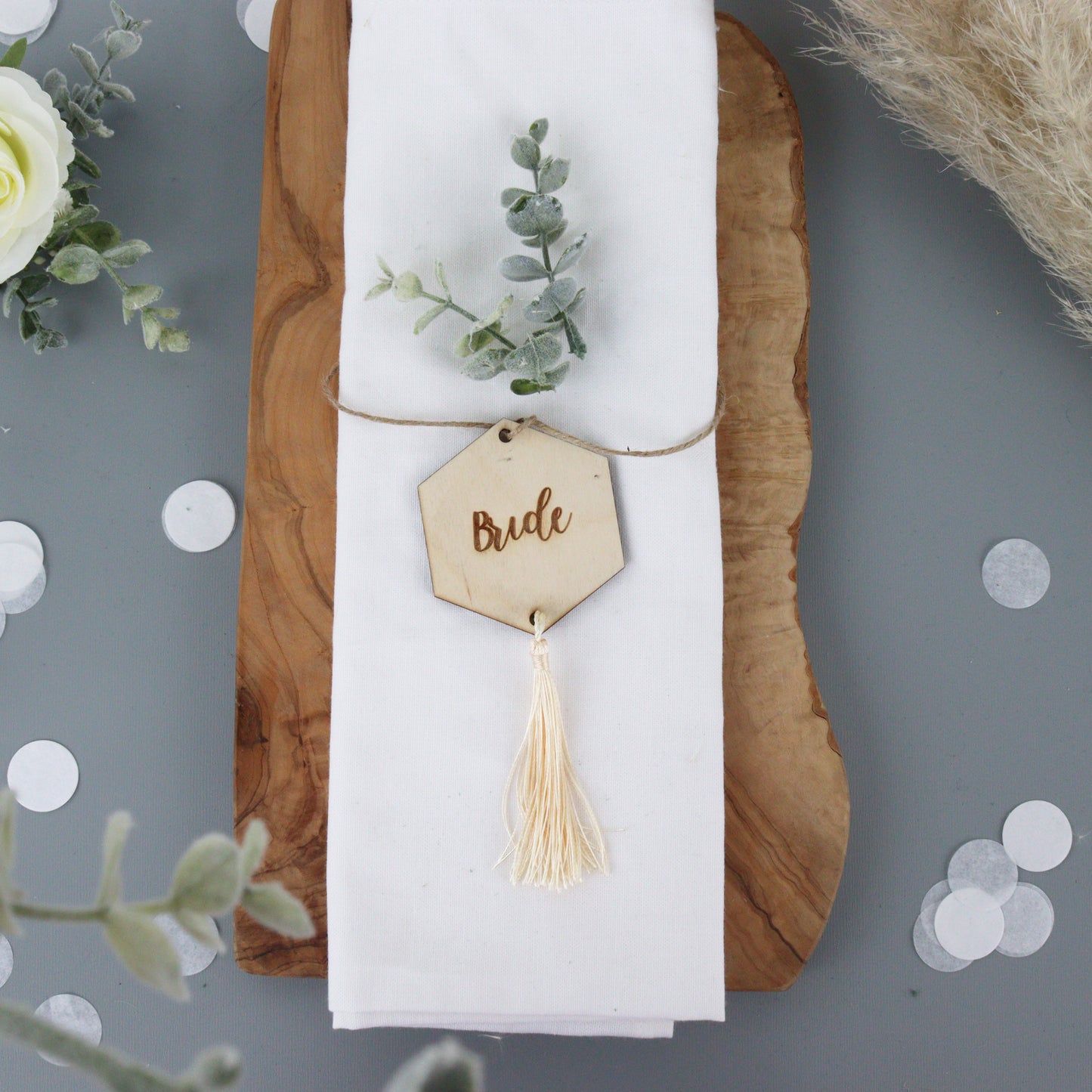Personalised Hexagonal Tassel Place Settings