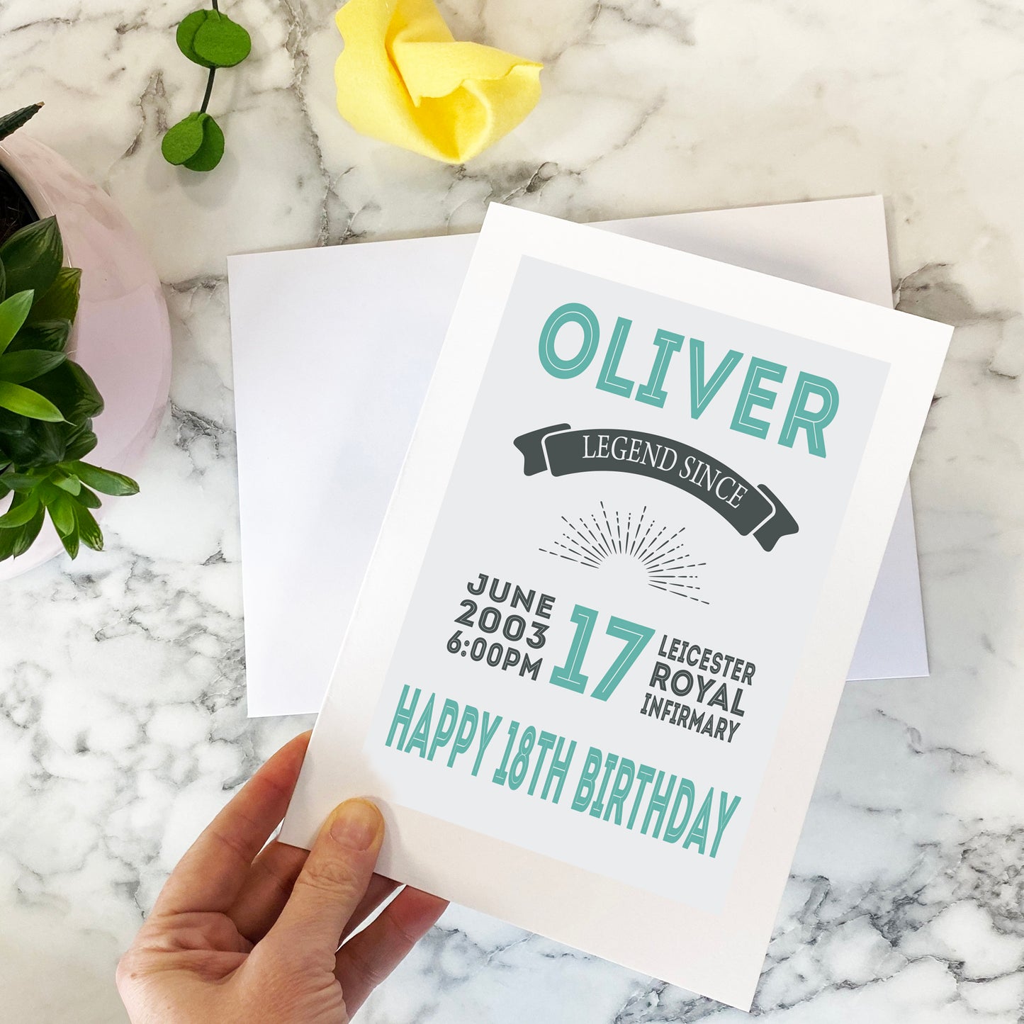Personalised Special Date 18th Birthday Card