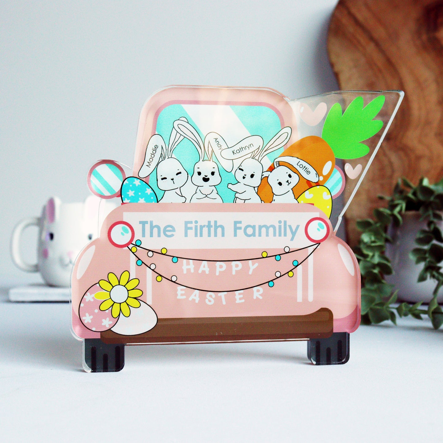 Personalised Family Easter Print Ornament