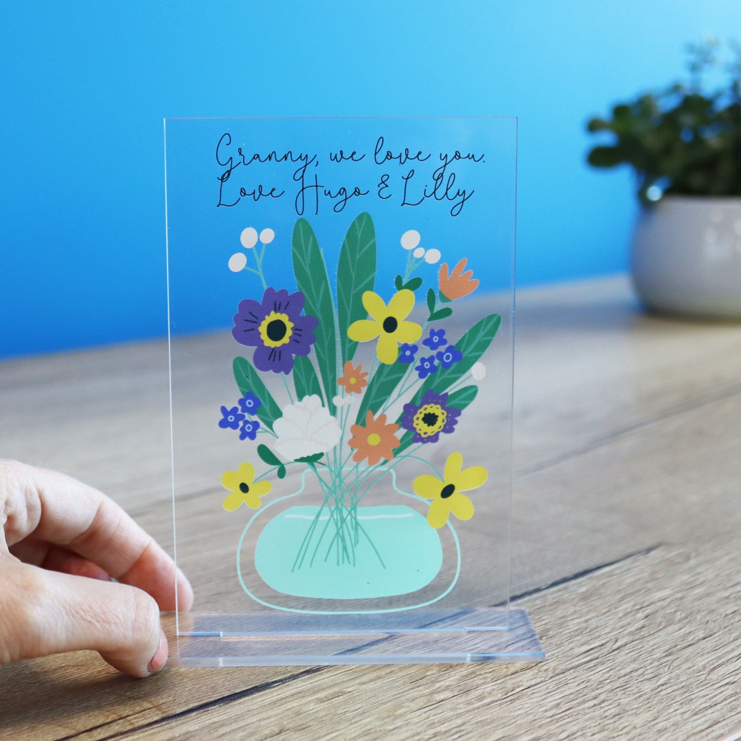 Printed Personalised Flower Alternative Card