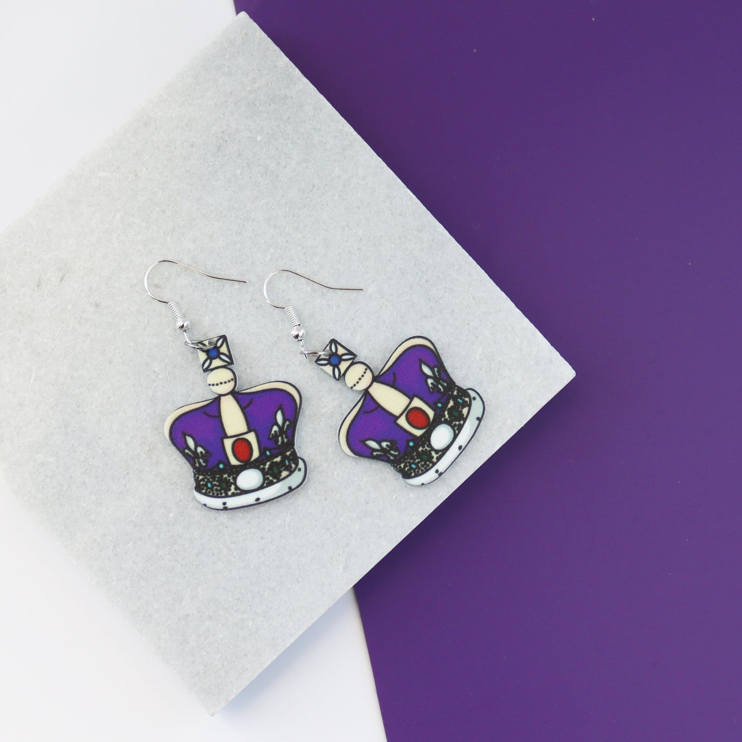 king charles III coronation party commemmorative earrings royal celebration earrings