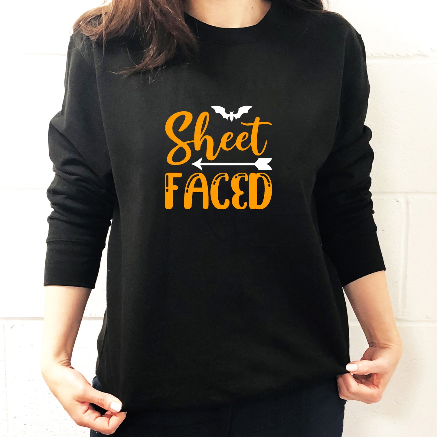 Sheet Faced Halloween Jumper Funny