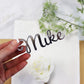 Silver Mirrored Acrylic Name Place Table Settings