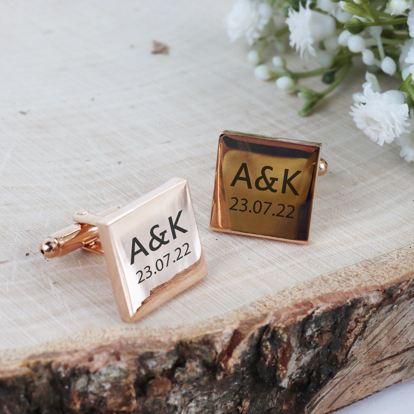 Wedding Day Cufflinks Initials