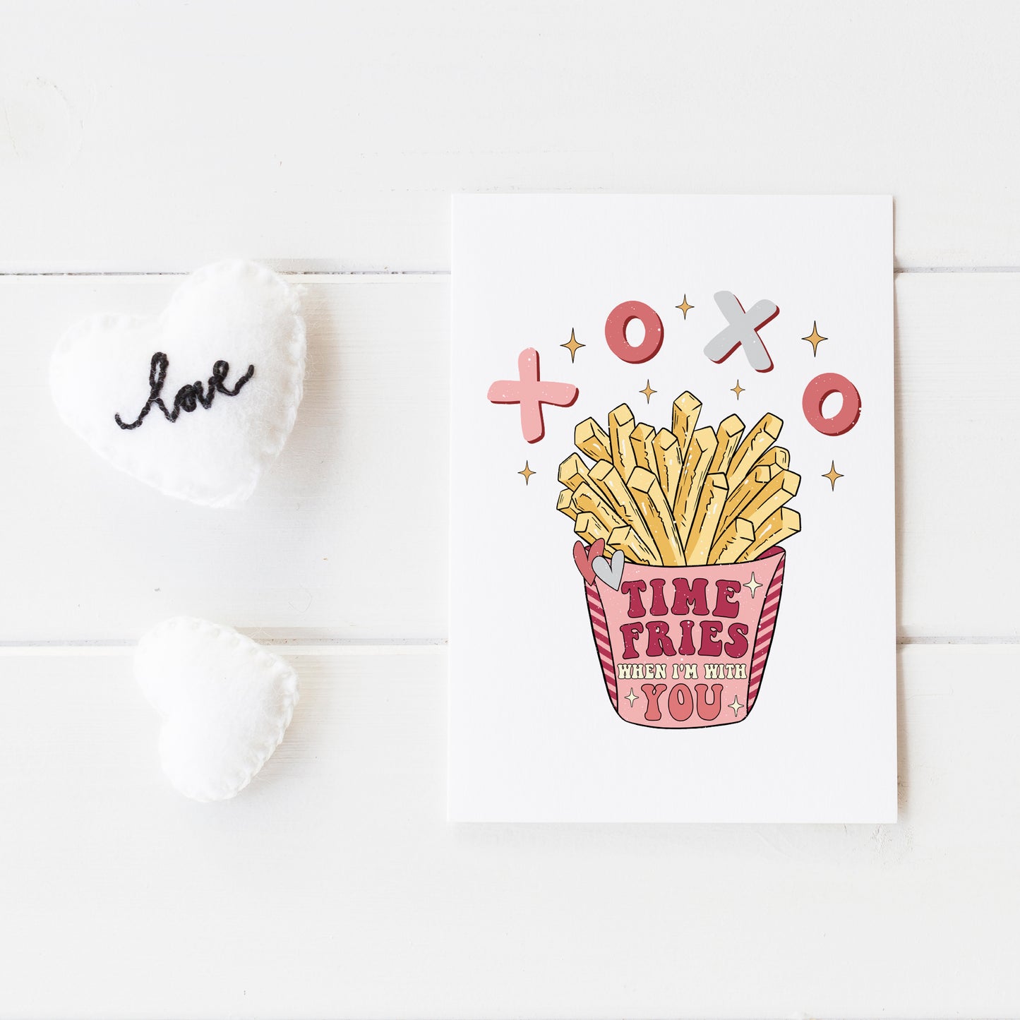 Funny 'Time Fries' Valentine's Card