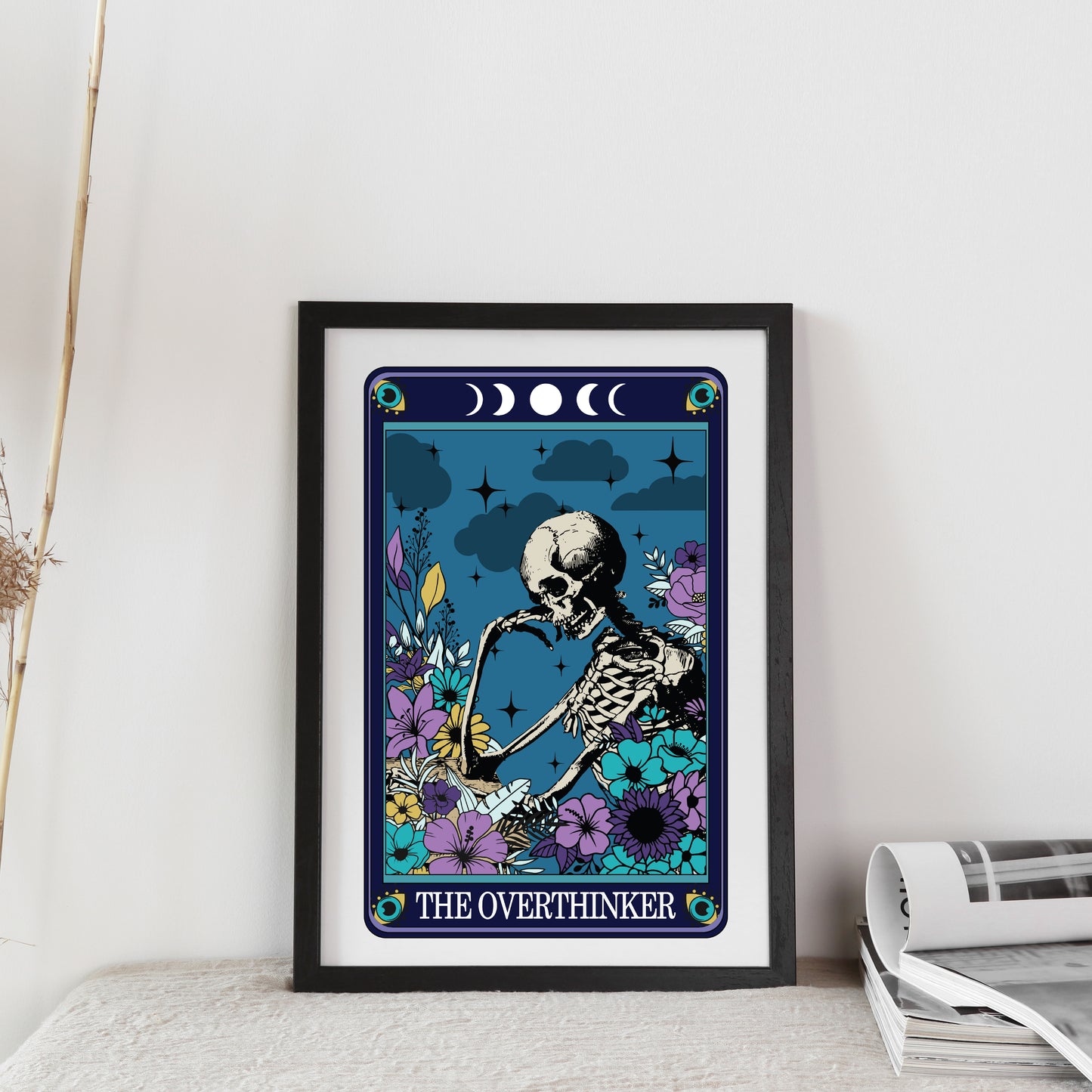 Tarot Style Typographical Print The Overthinker