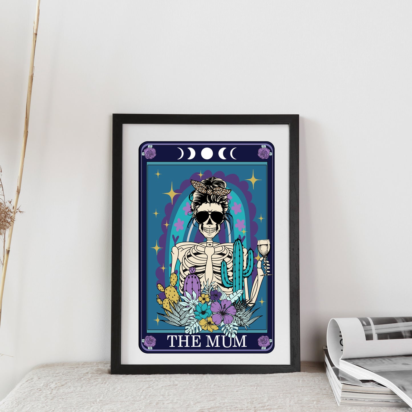 Tarot Style Wine Mum Funny Typographical Print