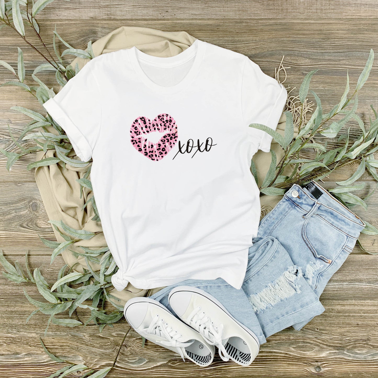 Heart Print Tshirt Xoxo