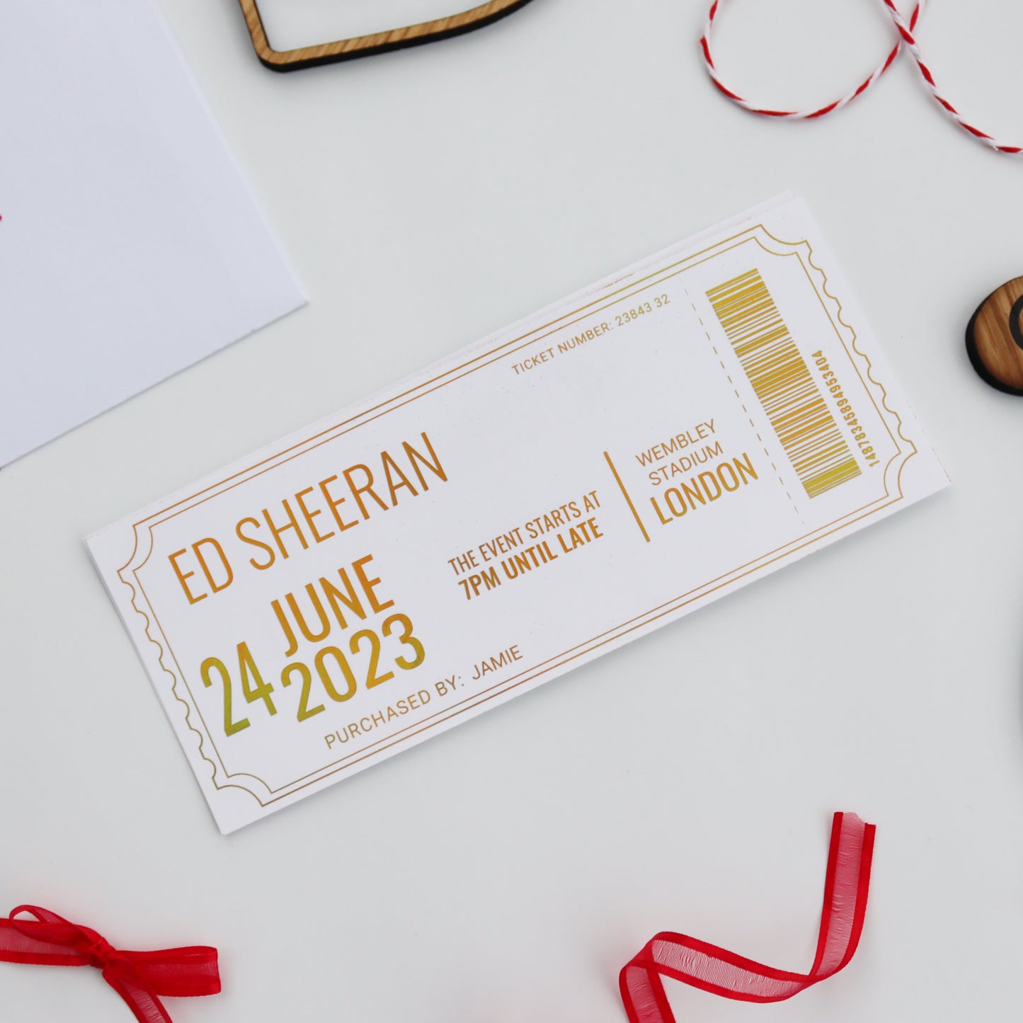 Foil Ticket Gift Voucher