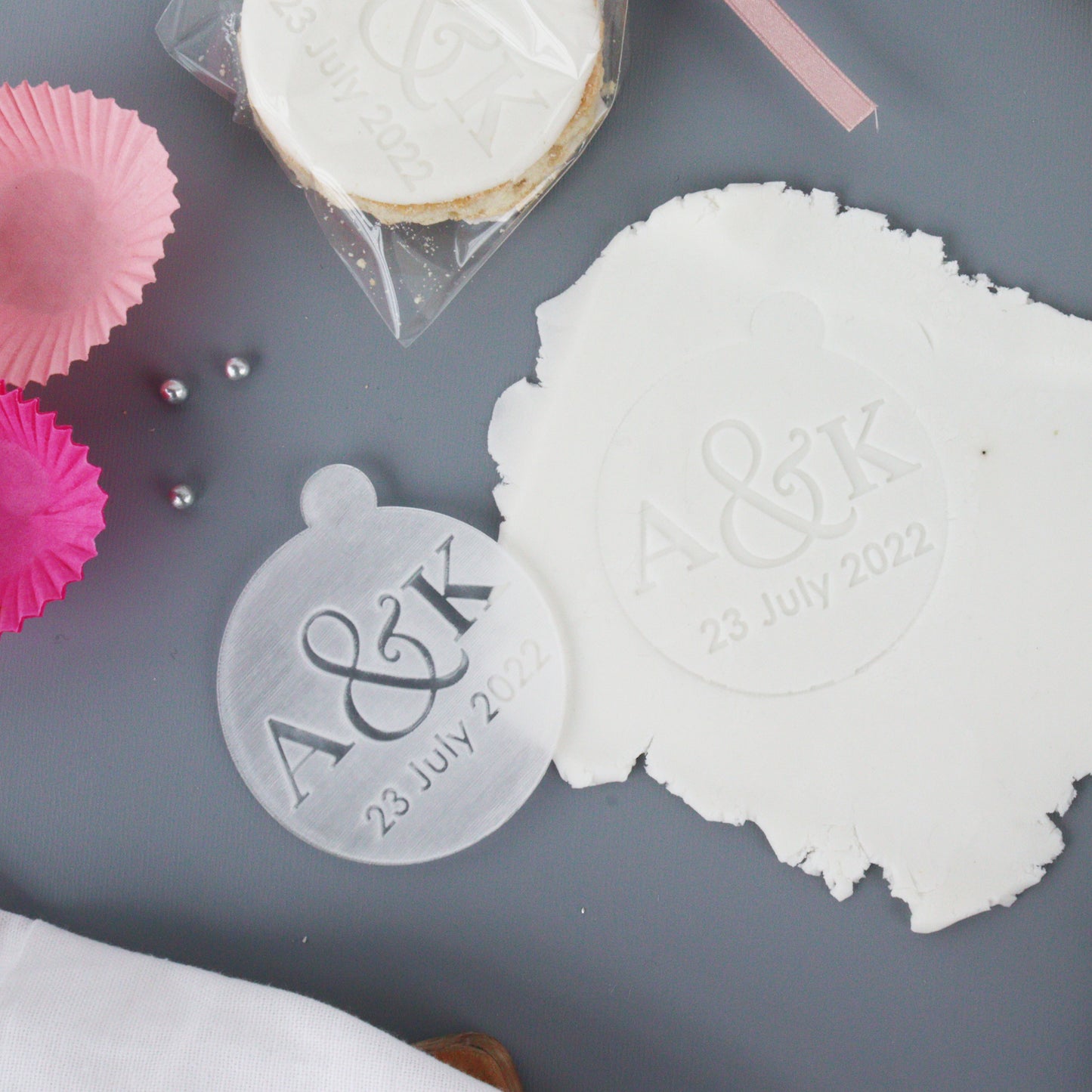 Personalised Wedding Favour Cookie Embosser