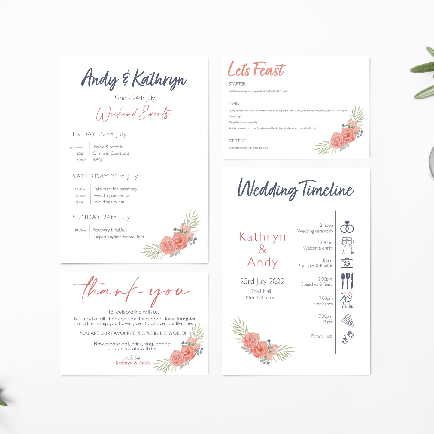 Wedding Timeline Personalised