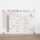 wipe clean acrylic family planner personalised acrylic family weekly organiser gold and rose