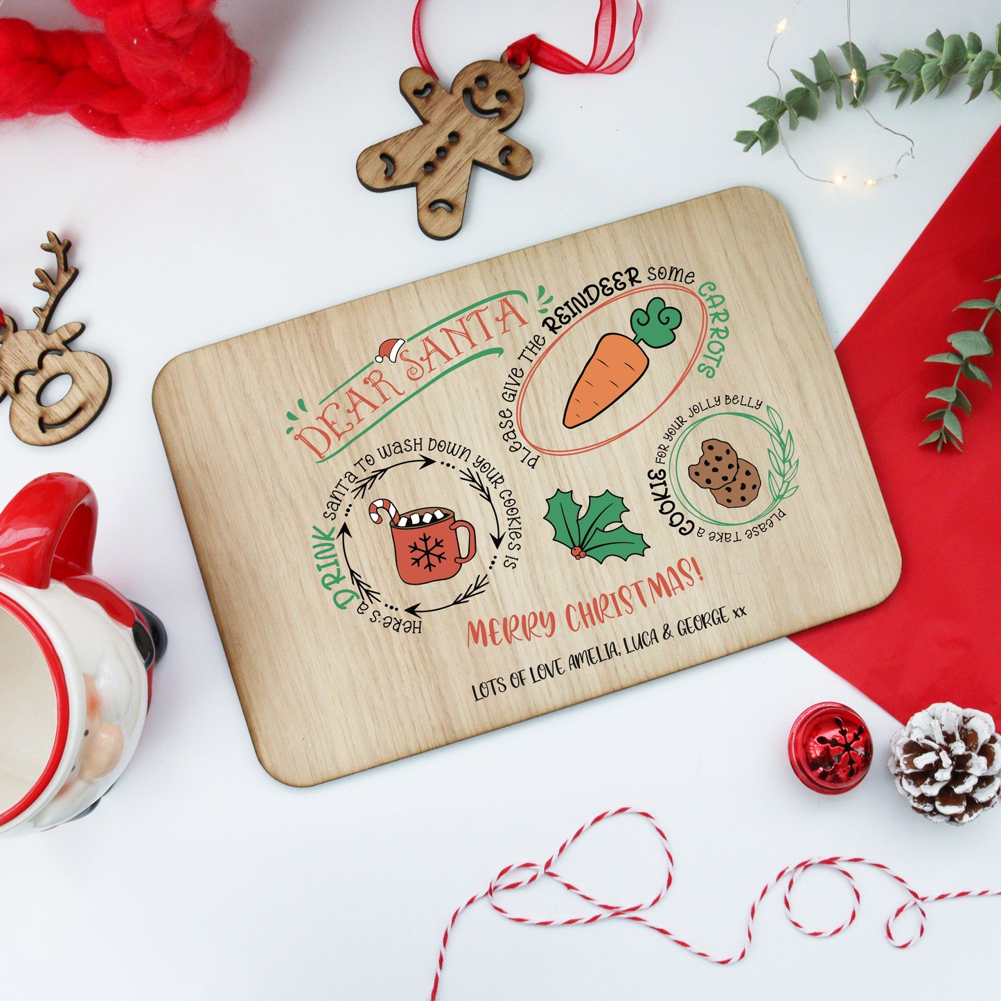 Personalised Santa Plate Board