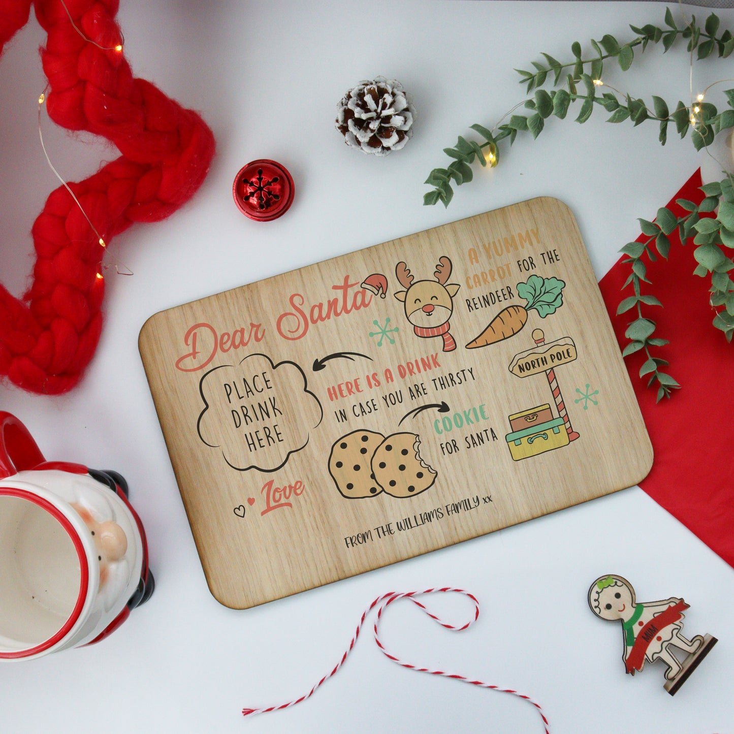 Personalised Santa Treat Plate Board