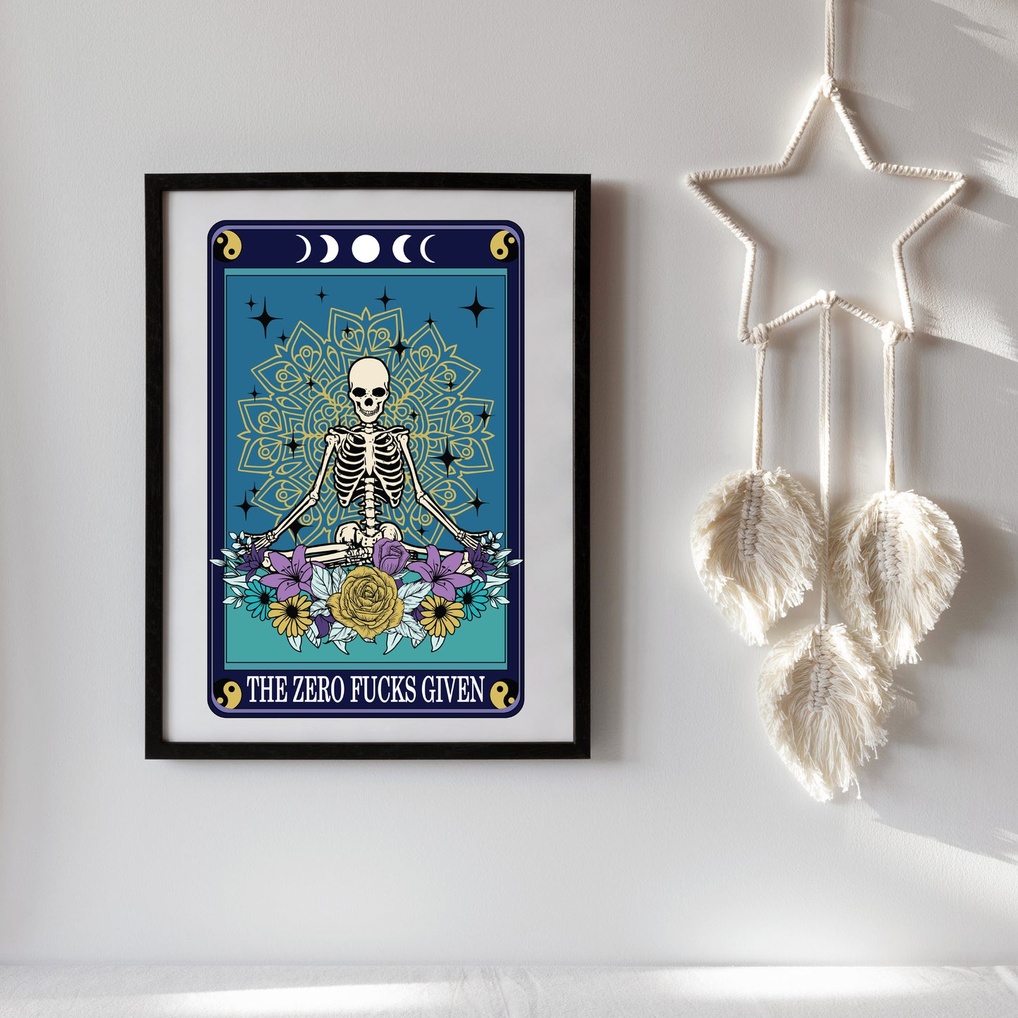 Zero Fucks Funny Tarot Style Print