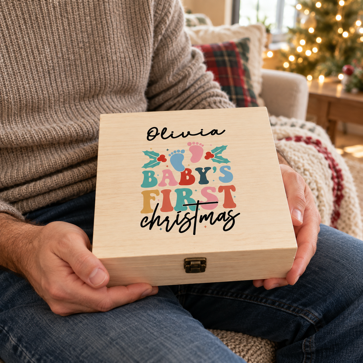 Personalised Baby's First Christmas Eve Box