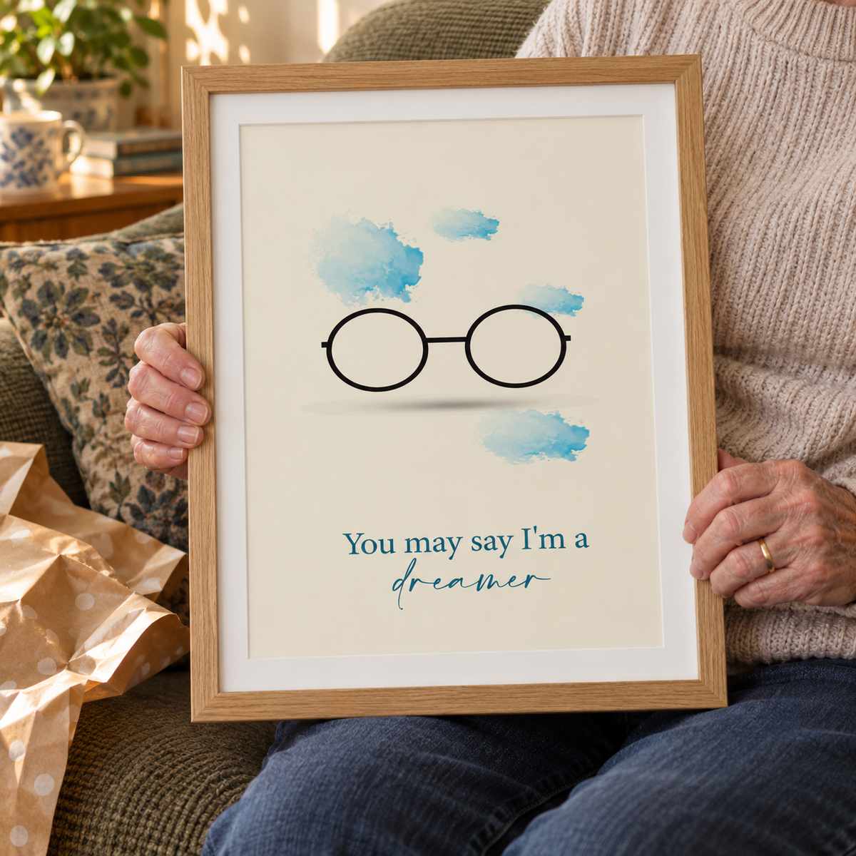 You May Say I'm A Dreamer Music Lyric Print