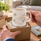 Personalised Destination Watercolour Mug, Travel Keepsake Gift