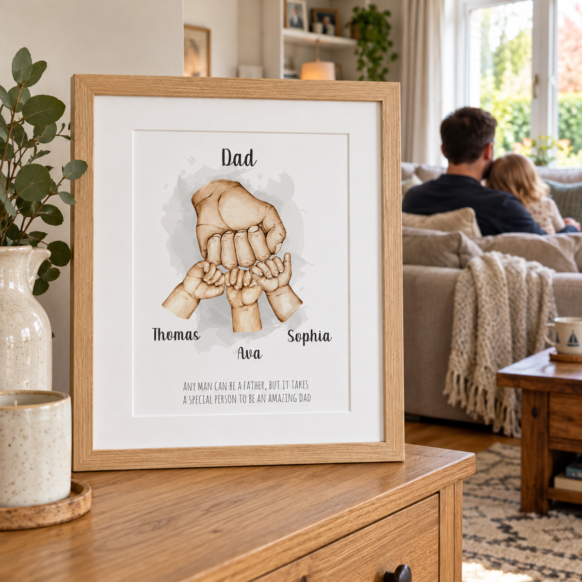 Personalised Father's Day Hand Print Artwork