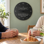 Personalised Engraved Family Kitchen Slate Clock