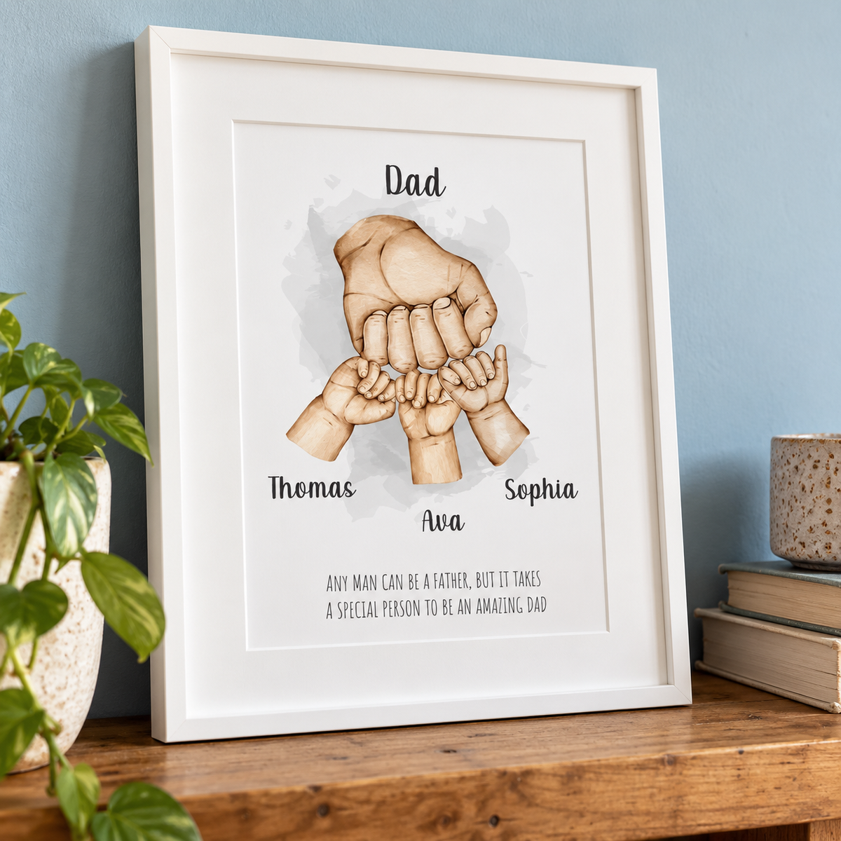 Personalised Father's Day Hand Print Artwork