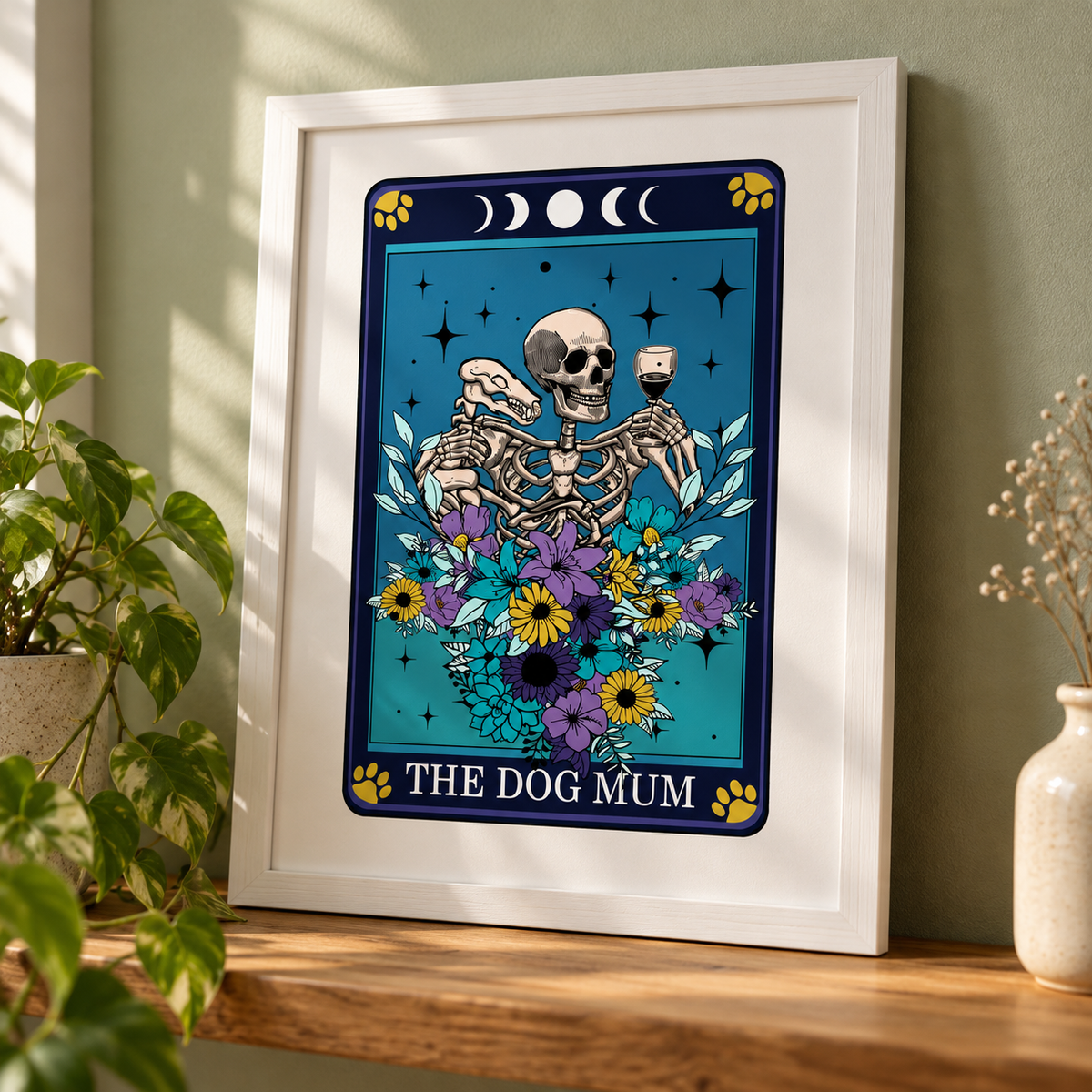 Tarot Dog Mum Typographic Print
