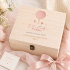 Personalised White Luxury Baby Girl Gift Box – Keepsake Present