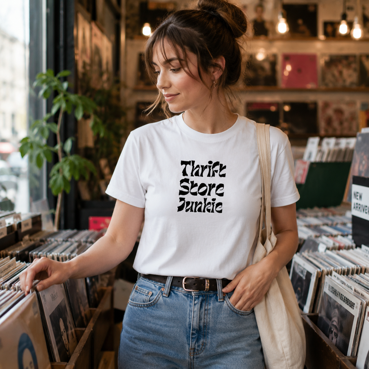 Thrift Store Junkie T-Shirt | Vintage Shopper Gift Tee