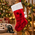 Personalised Santa Paws Pet Christmas Stocking
