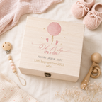 Personalised White Luxury Baby Girl Gift Box – Keepsake Present