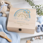 Personalised New Baby Boy Gift Box