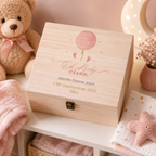Personalised White Luxury Baby Girl Gift Box – Keepsake Present