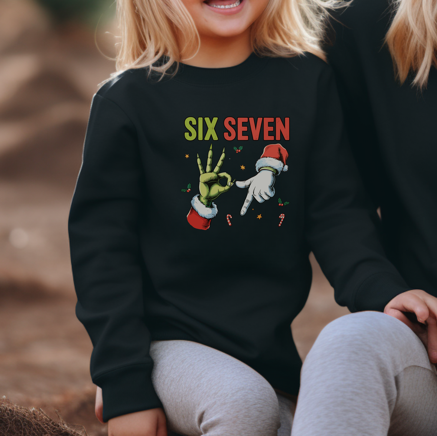 Funny Six Seven Meme Children's Christmas Jumper