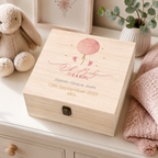 Personalised White Luxury Baby Girl Gift Box – Keepsake Present