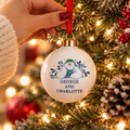 Personalised The Snowman Botanical Bauble