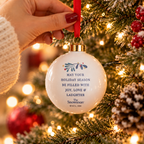 Personalised The Snowman Botanical Bauble
