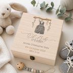 Personalised White Luxury BabyBoy  Gift Box – Newborn Keepsake