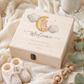 Personalised White Luxury Baby Gift Box – Newborn Keepsake